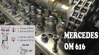 Регулировка клапанов и метки ГРМ  MERCEDES T1 W123 MB 100  OM 616 617 615