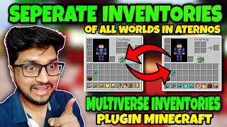 HOW TO SEPERATE INVENTORY OF WORLDS IN MINECRAFT  MULTIVERSE INVENTORIES TUTORIAL IN HINDI ATERNOS