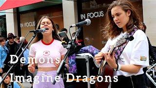 CROWDED STREET STOPS TO LISTEN  Demons - Imagine Dragons  Allie Sherlock cover