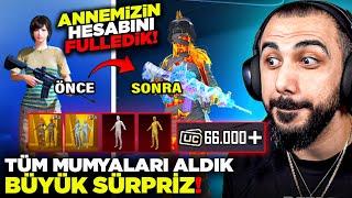 ANNEMİZİN 6 YILLIK HESABINI FULLEDİK  66.000 UC TARİHİN EN TATLI VİDEOSU  PUBG MOBILE