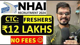 NHAI - NHLML Recruitment 2024  Freshers  CTC  ₹12 Lakhs  NO FEES  Latest Jobs 2024