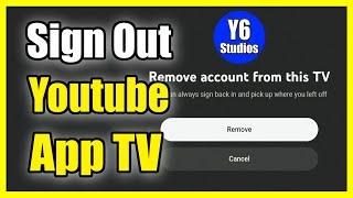 How to Sign Out of Youtube App on TV & Reset on Smart TV or Firestick Easy Method