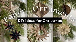 Diy paper ornaments for Christmas l Budget Friendly l Paper Craft  크리스마스 DIY 아이디어