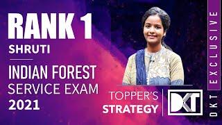 Rank 1 Indian Forest Service Exam  2021  Shrutis Strategy & Resources To Crack IFoS Exam