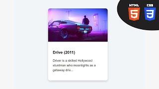 Create a Simple CSS Card using HTML and CSS  Tutorial