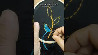 Flower Leaves design Nakshi Katha Stitch