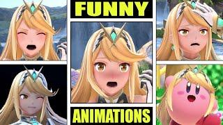 Mythras FUNNY ANIMATIONS in Smash Bros Ultimate Drowning Dizzy Sleeping Star KO & More