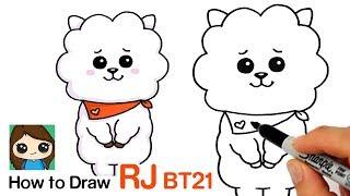 How to Draw BT21 RJ  BTS Jin Persona