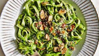 Whole-Wheat Tagliatelle with Creamy White-Bean and Kale Sauce  Vegetarian Recipes  Everyday Food