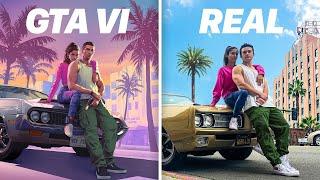 GTA VI Game VS Real Life Trailer  GTA 6 REAL VS GAME