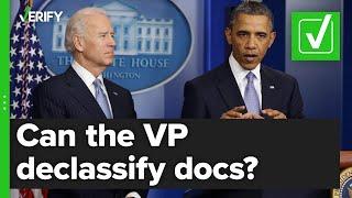 Yes vice presidents can declassify documents