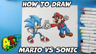 How to Draw Mario vs Sonic