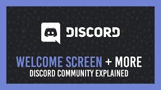 Discord How to get a Welcome Screen Announcements + More  Discord Communities
