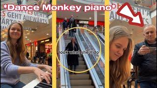 NOT OPERA SINGER joins PIANO girl in a MALL   DANCE MONKEY