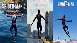 Spiderman 2 vs Spiderman Remastered vs Miles Morales - Graphics and Gameplay comparison