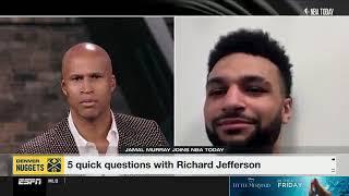 Richard Jefferson wilding out asks Jamal Murray Who has more abs you or Jokić?