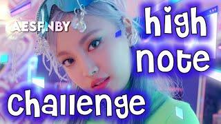 Kpop High note challenge Female version #kpop #highnotes #vocalist #aespa #challenge