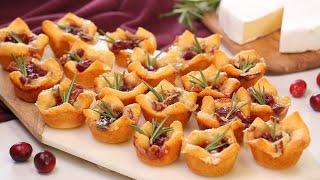 Baked Cranberry Brie Bites  Easy & Impressive Holiday Appetizer