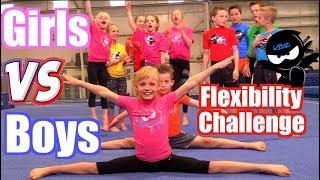 Girls vs Boys Gymnastics  Flexibility Challenge