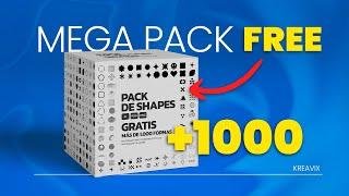  MEGA Pack SHAPES +1000   Free Download  Pack 2024