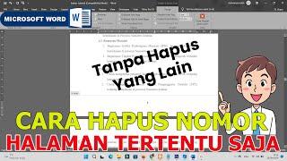 cara menghapus nomor halaman di word tanpa menghapus halaman yang lain