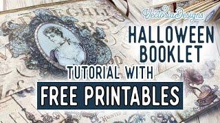 Haunted Secrets Booklet Tutorial + All the Printables for Free  Halloween Craft Project