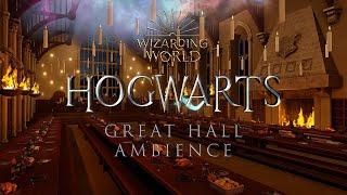 Hogwarts Great Hall & Fireplace Ambience   Fireplace Crackling Sound