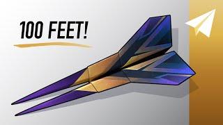 Make the BEST Paper Airplane — How to Fold Venom — Flies Over 100 Feet