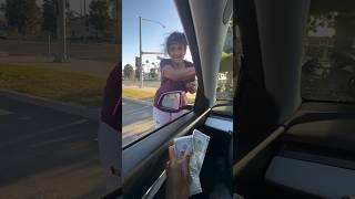 Millionaire blessed homeless with $20000 who left her bad husband and ended up on streets #shorts