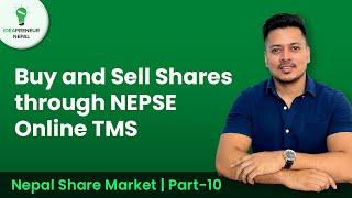 Nepal Share Market - Buy and Sell Shares through NEPSE Online TMS  Online TMS बाट share खरिद बिक्रि