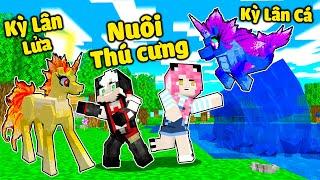 MỀU THỬ THÁCH 24GIỜ NHẬN NUÔI CÔNG CHÚA KỲ LÂN TRONG MINECRAFT*REDHOOD BẮT ĐƯỢC KỲ LÂN LAVA KHỔNG LỒ