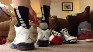 Trashed Jordans And Nike Shoeplay Socks boy feet