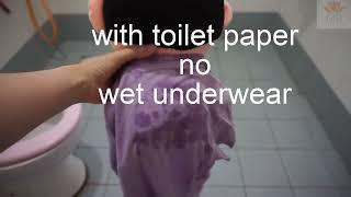 NO WET UNDERWEAR WITH TOILET PAPER