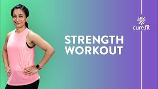 40 Min Strength Workout by Cult Fit - Burpees Plank +Crunch + Lunges  Cult Live  Cure Fit