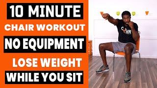 10 Minute Chair Workout For Weight Loss  NO EQUIPMENT