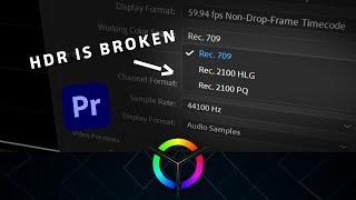 Premieres HDR Workflow is Broken - Video Tech Explained
