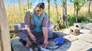 IRAN village life vlog  Lifestyle and traditional foods of the village of Iran