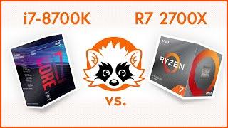 Intel i7 8700K vs. AMD R7 2700X CPU comparison - Which CPU has the best value 2020?