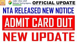 Nta Released New Notice Admit card out Official update Breaking news #studybharat #jrf