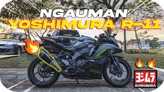 BUNYI ZX-25R YANG SEBENAR  Sarung Exhaust Yoshimura R-11 BASS PADU 