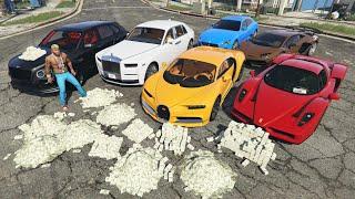 GTA 5 - Stealing Luxury Rappers Cars with Franklin Real Life Cars #13