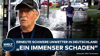 GERMANY The series of storms continues Heavy damage caused by thunderstorms hail and flooding