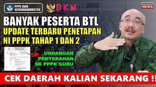 BANYAK BTL UPDATE DATA PENETAPAN NI PPPK TAHAP 1 & 2 UNDANGAN PENYERAHAN SK P3K 2021