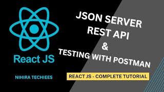 Create JSON server REST API in react JS and test with postman  React JS Full Tutorial