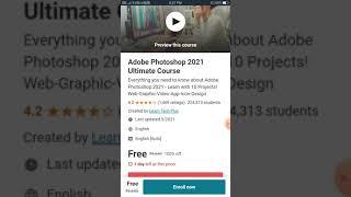 free certificate in Adobe photoshop 2021 on udemy #free #udemy #certificate #freecertificate