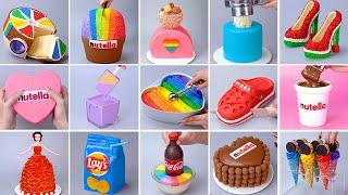 1000+ Oddly Satisfying Rainbow Cake Decorating Compilation  So Yummy Chocolate Cake Hacks Tutorials