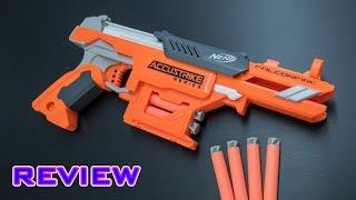 REVIEW Nerf Elite Accustrike Falconfire Unboxing Review & Firing Test