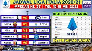 Jadwal Liga Italia Pekan 37  Juventus vs inter  Klasemen Serie A 2021  Live Rcti