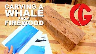 Carving a Whale from Wood - Art Sculpture Woodworking