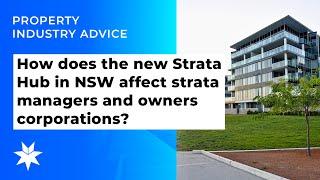 How does the new Strata Hub in NSW affect strata managers and owners corporations?